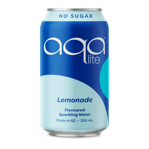 Aqalite Sparkling Water Lemonade 330ml - Carton x 12