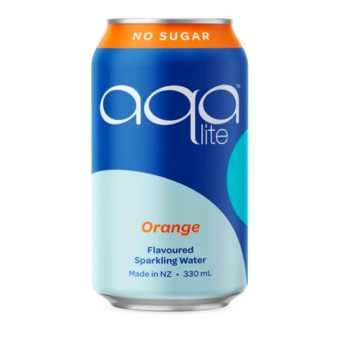 Aqalite Sparkling Water Orange 330ml - Carton x 12