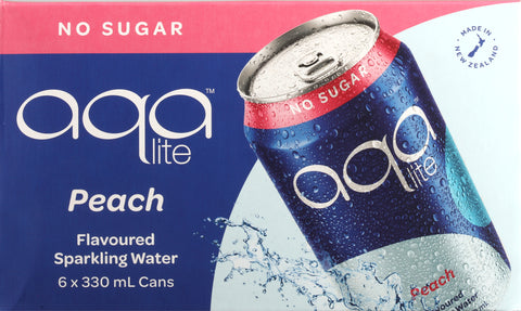 Aqalite Sparkling Water Peach 6 Pack
