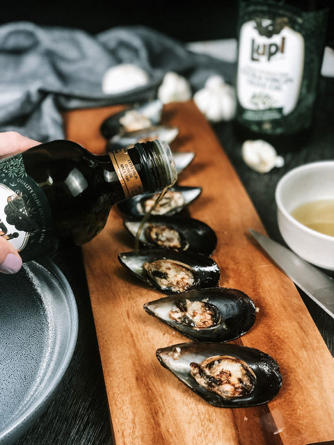 Garlic and Olive Oil BBQ Mussels