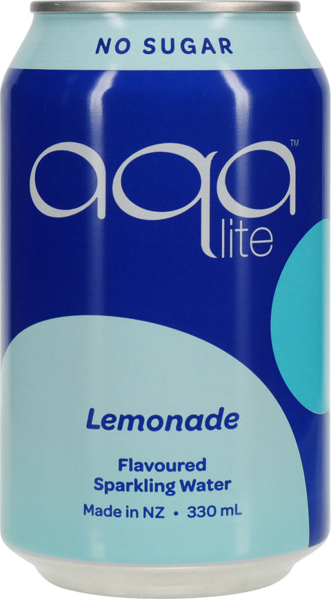 Aqalite Sparkling Water Lemonade 330ml - Carton x 12