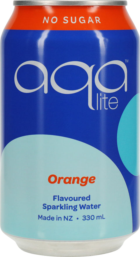 Aqalite Sparkling Water Orange 330ml - Carton x 12