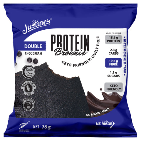 Justines Protein Cookie Double Choc 75g x Pack of 12
