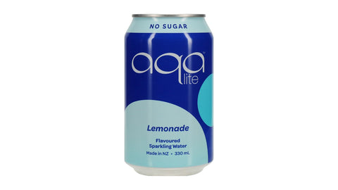 Aqalite Sparkling Water Lemonade 330ml - Carton x 12