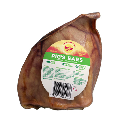 Bow Wow Pig Ear Gourmet Dog Treat - Carton x 6