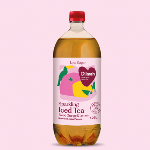 Dilmah Sparkling Ice Tea Blood Orange & Lemon 1.5L - Carton x 8