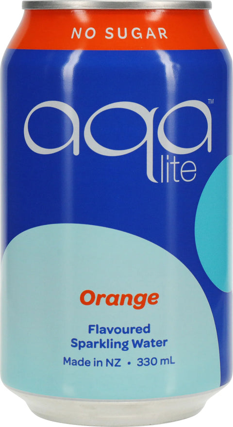 Aqalite Sparkling Water Orange 330ml - Carton x 12
