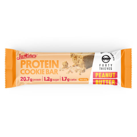 Justines Protein Bar Peanut Butter Cookie 60G x Pack of 12
