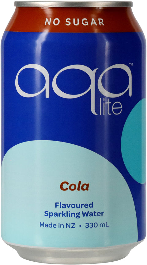 Aqalite Sparkling Water Cola 330ml - Carton x 12