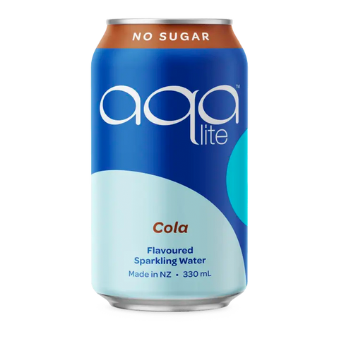 Aqalite Sparkling Water Cola 330ml - Carton x 12