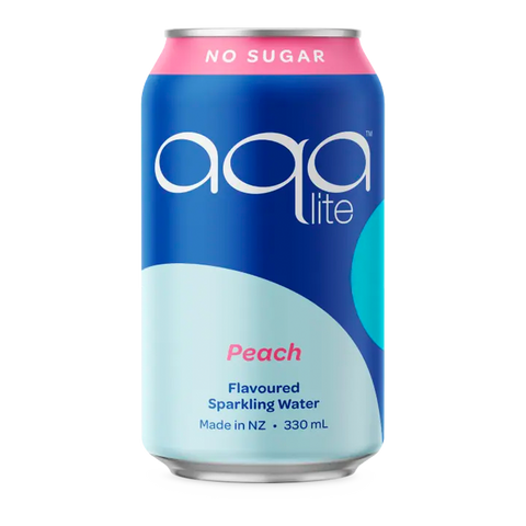 Aqalite Sparkling Water Peach 330ml - Carton x 12