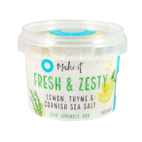 Cornish Sea Salt Fresh & Zesty 55g - Carton x 8