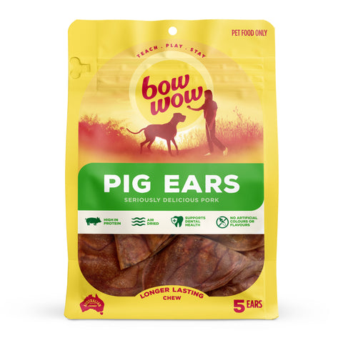 Single Bow Wow Pigs Ears 5 Pack