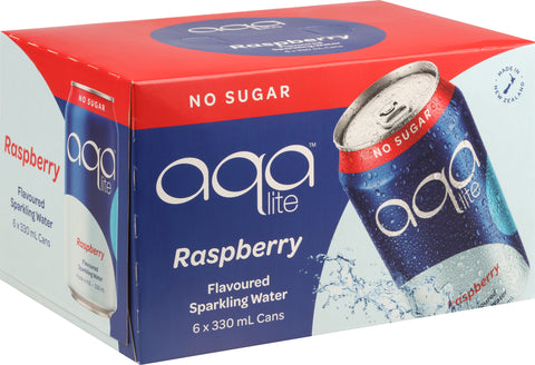 Aqalite Sparkling Water Raspberry 6 Pack