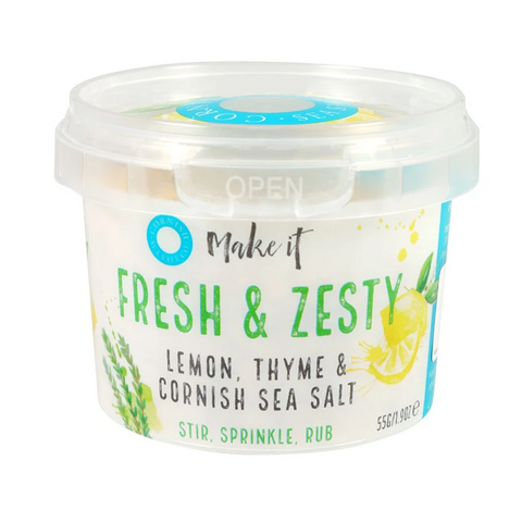 Cornish Sea Salt Fresh & Zesty 55g - Carton x 8
